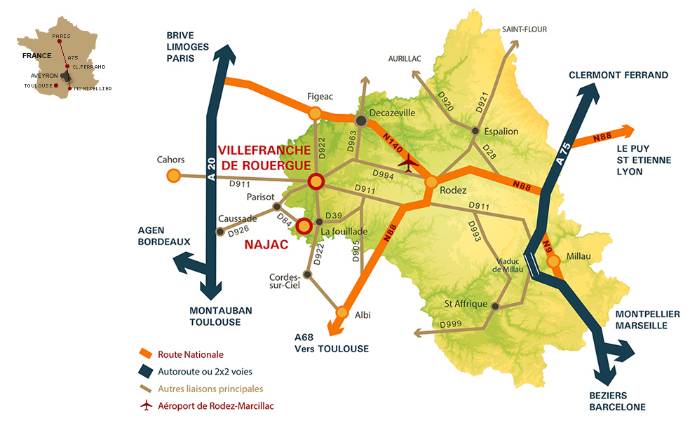 Carte acces najac