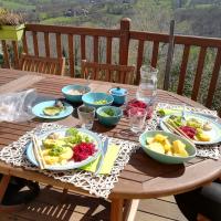 déjeuner sur la terrasse